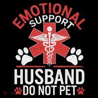 Emotional Support Husband Do Not Pet Funny Stripe Pom Pom Beanie