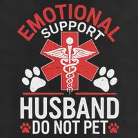 Emotional Support Husband Do Not Pet Funny Golf Towel