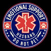 Emotional Support Husband Do Not Pet Service Dog Love Humor Backpack