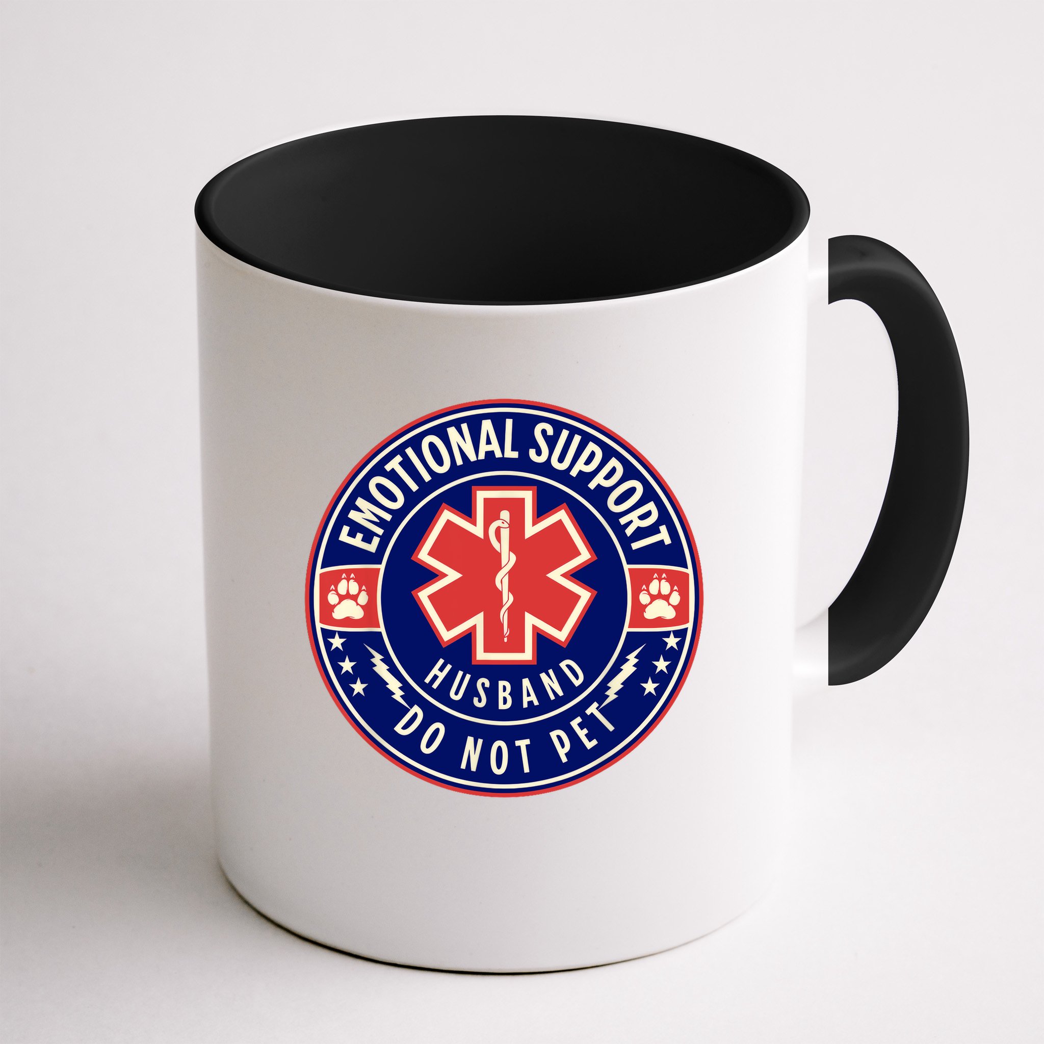 Emotional Support Husband Do Not Pet Service Dog Love Humor Mug