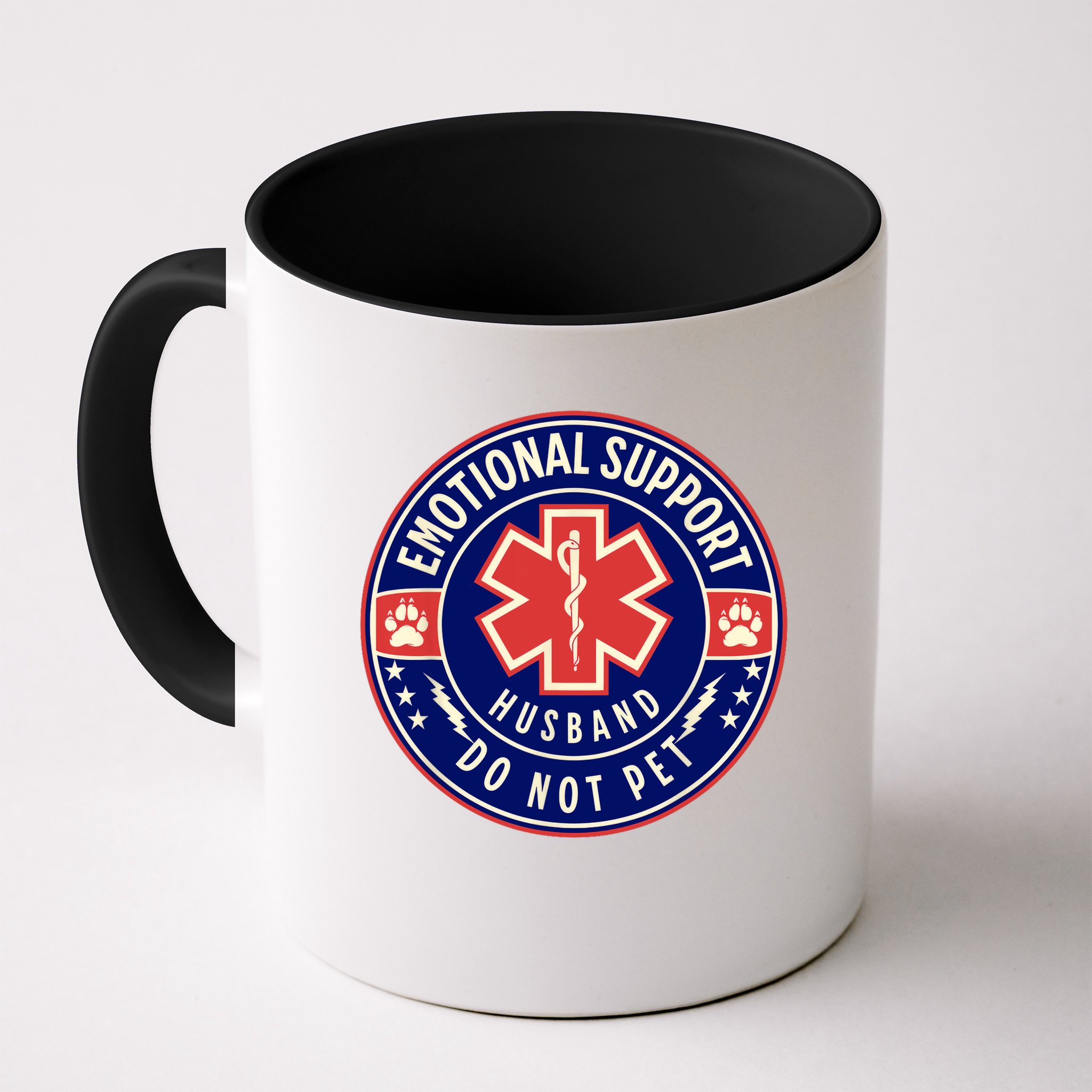 Emotional Support Husband Do Not Pet Service Dog Love Humor Mug