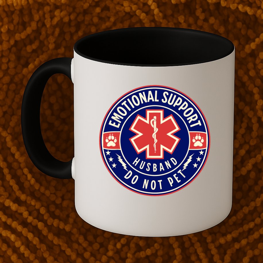 Emotional Support Husband Do Not Pet Service Dog Love Humor Mug