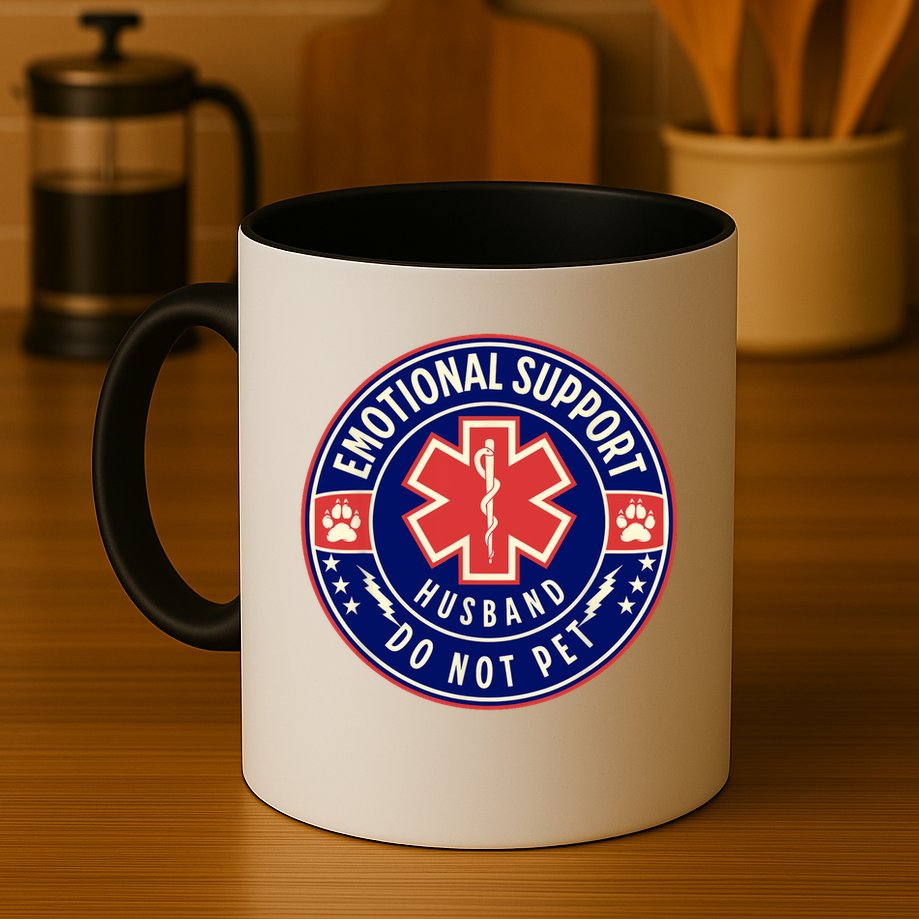 Emotional Support Husband Do Not Pet Service Dog Love Humor Mug