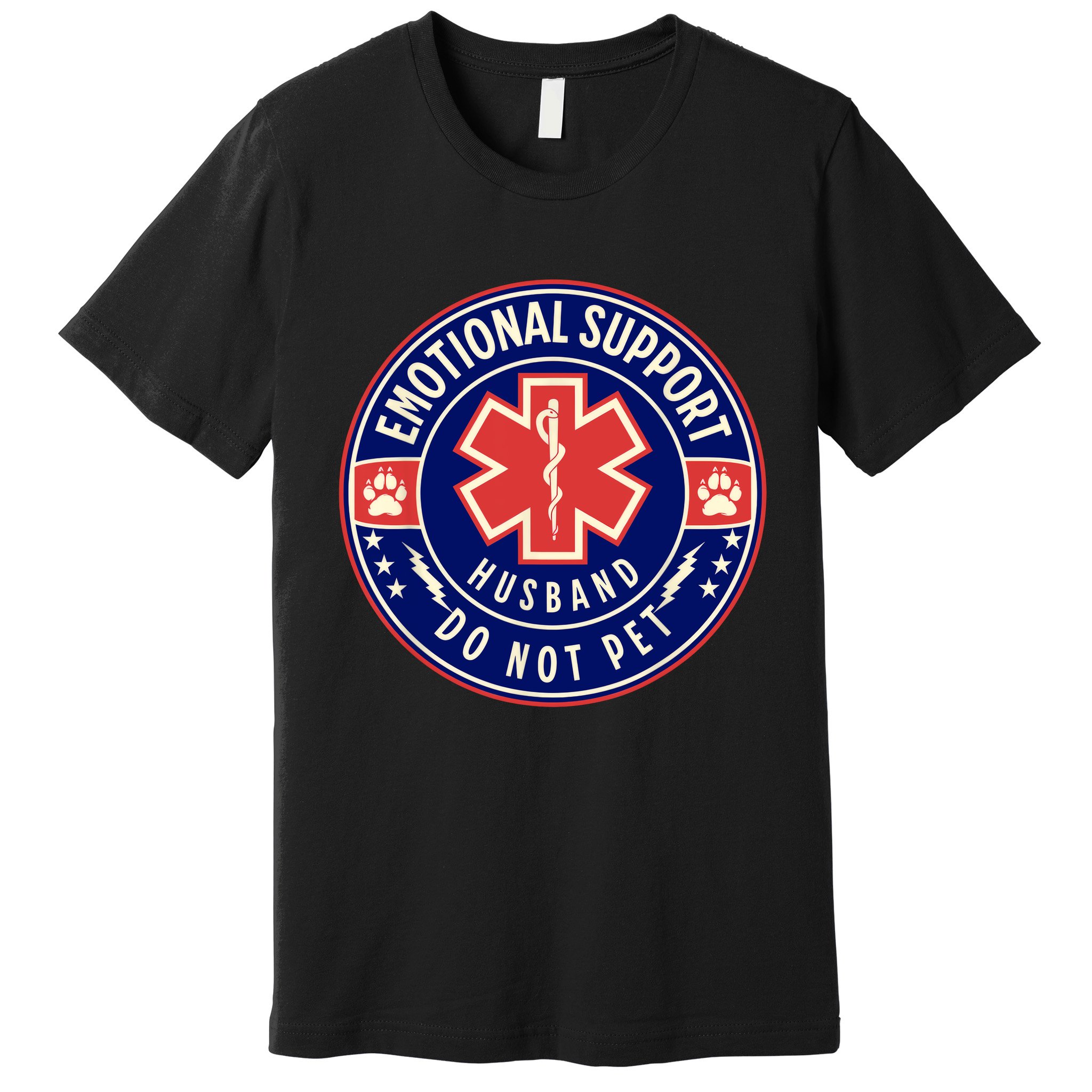 Emotional Support Husband Do Not Pet Service Dog Love Humor Premium T-Shirt