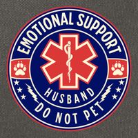 Emotional Support Husband Do Not Pet Service Dog Love Humor Cotton Canvas Backpack