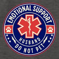 Emotional Support Husband Do Not Pet Service Dog Love Humor Vector Backpack