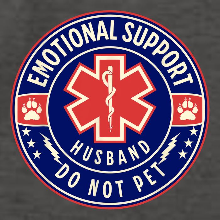 Emotional Support Husband Do Not Pet Service Dog Love Humor Vector Backpack