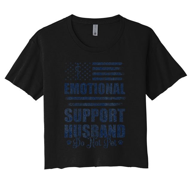 Emotional Support Husband Do Not Pet - Vintage American Crop Top