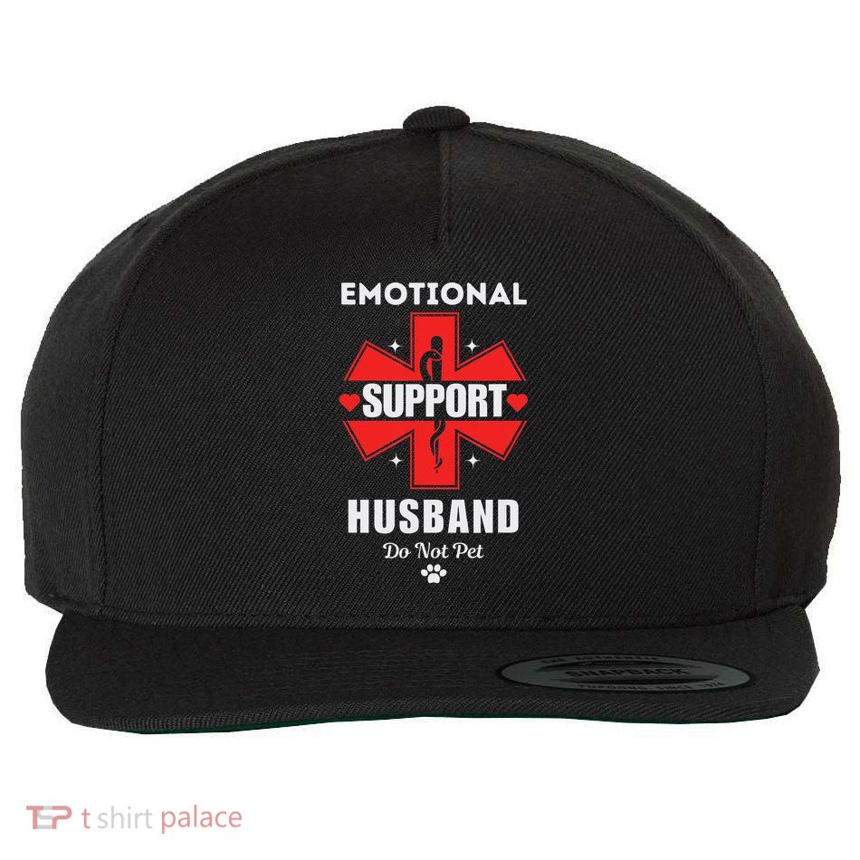 Emotional Support Husband Do Not Pet Wool Snapback Cap