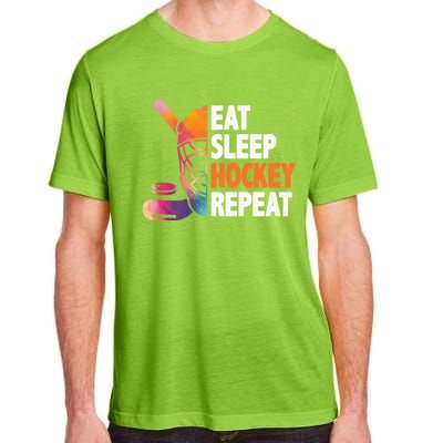 Eat Sleep Hockey Repeat Ice Hockey Player Gear Lover Meaningful Gift Adult ChromaSoft Performance T-Shirt