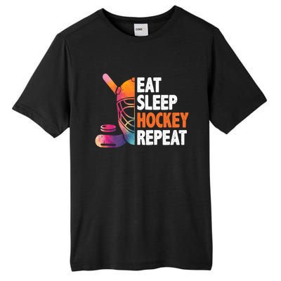 Eat Sleep Hockey Repeat Ice Hockey Player Gear Lover Meaningful Gift Tall Fusion ChromaSoft Performance T-Shirt