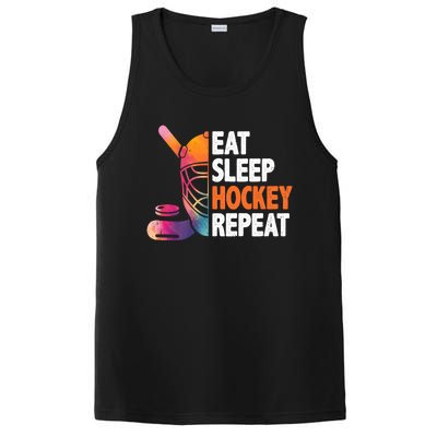 Eat Sleep Hockey Repeat Ice Hockey Player Gear Lover Meaningful Gift PosiCharge Competitor Tank