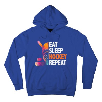 Eat Sleep Hockey Repeat Ice Hockey Player Gear Lover Meaningful Gift Hoodie