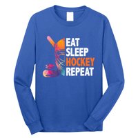 Eat Sleep Hockey Repeat Ice Hockey Player Gear Lover Meaningful Gift Long Sleeve Shirt