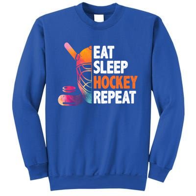 Eat Sleep Hockey Repeat Ice Hockey Player Gear Lover Meaningful Gift Sweatshirt