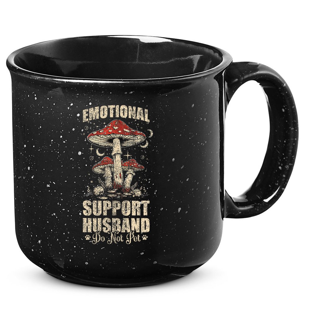 Emotional Support Husband Do Not Pet - Funny Husband 15oz Campfire Ceramic Mug