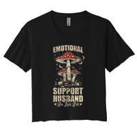 Emotional Support Husband Do Not Pet - Funny Husband Women's Crop Top Tee