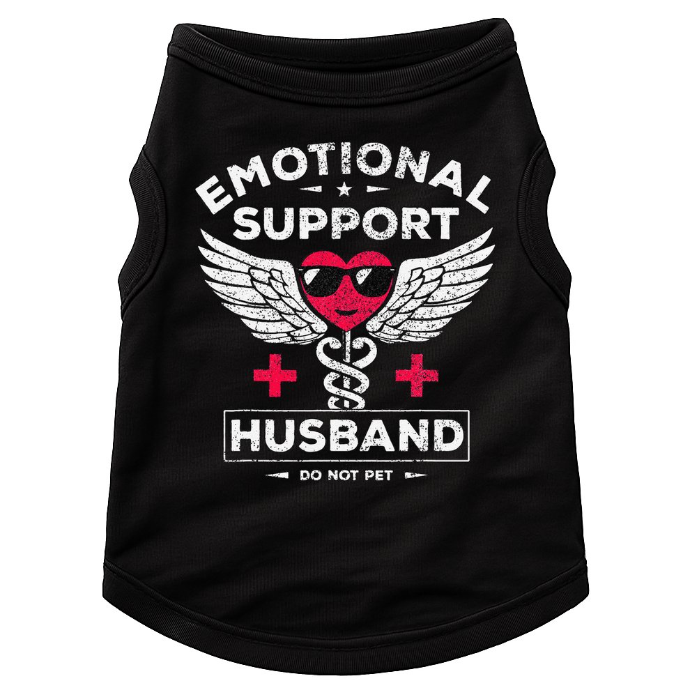 Emotional Support Husband Do Not Pet Doggie Tank