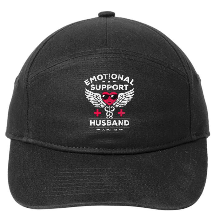 Emotional Support Husband Do Not Pet 7-Panel Snapback Hat