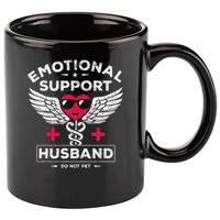Emotional Support Husband Do Not Pet 11oz C Handle Ceramic Mug