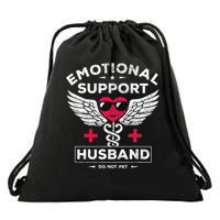 Emotional Support Husband Do Not Pet Drawstring Bag