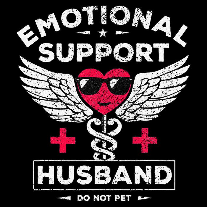Emotional Support Husband Do Not Pet 16 in Basic Backpack