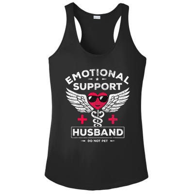 Emotional Support Husband Do Not Pet Ladies PosiCharge Competitor Racerback Tank