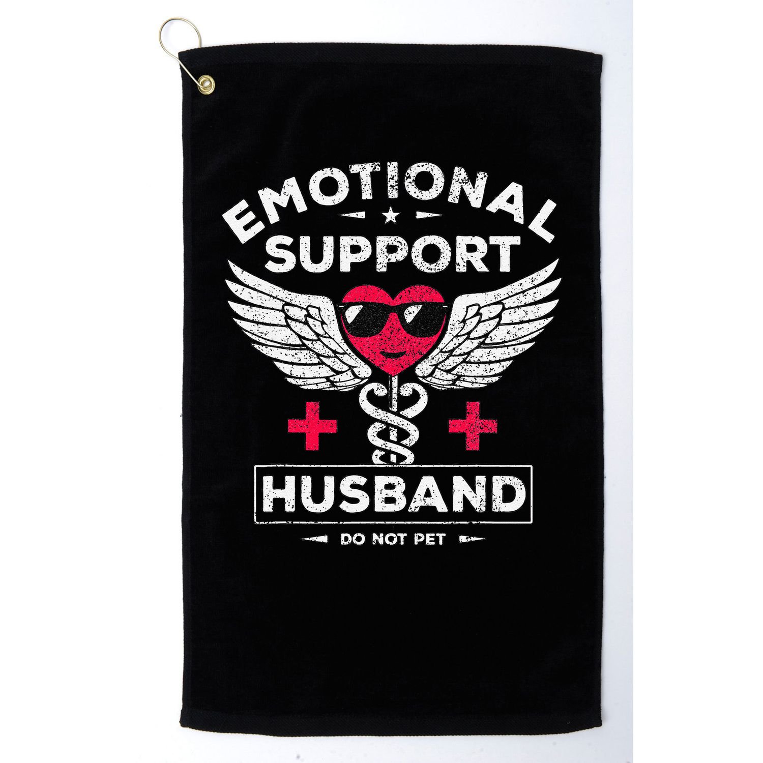 Emotional Support Husband Do Not Pet Golf Towel