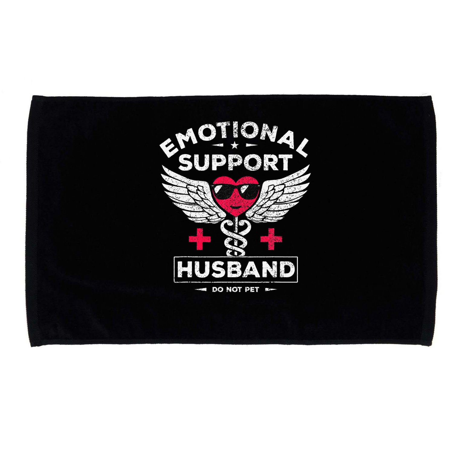 Emotional Support Husband Do Not Pet Microfiber Hand Towel