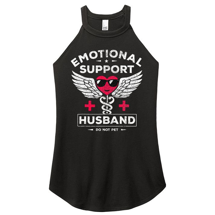 Emotional Support Husband Do Not Pet Women's Perfect Tri Rocker Tank