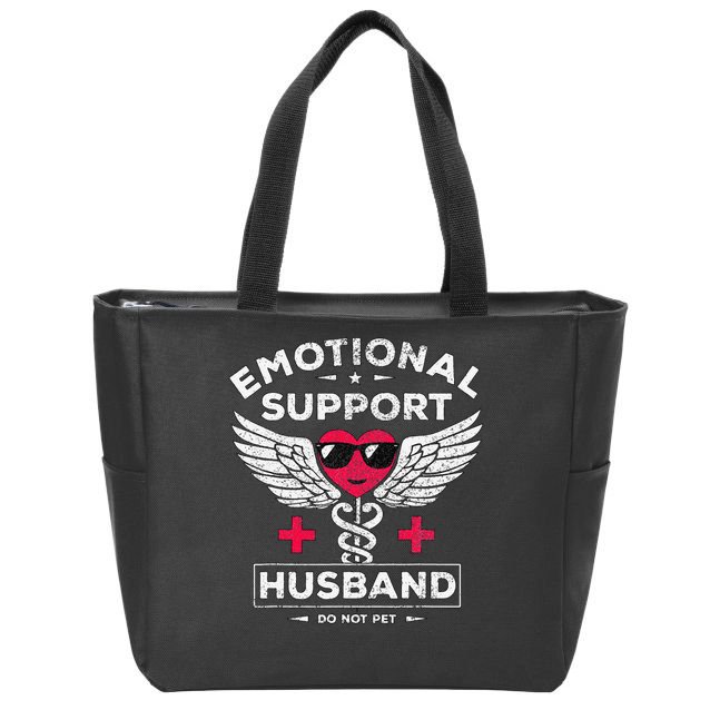 Emotional Support Husband Do Not Pet Zip Tote Bag