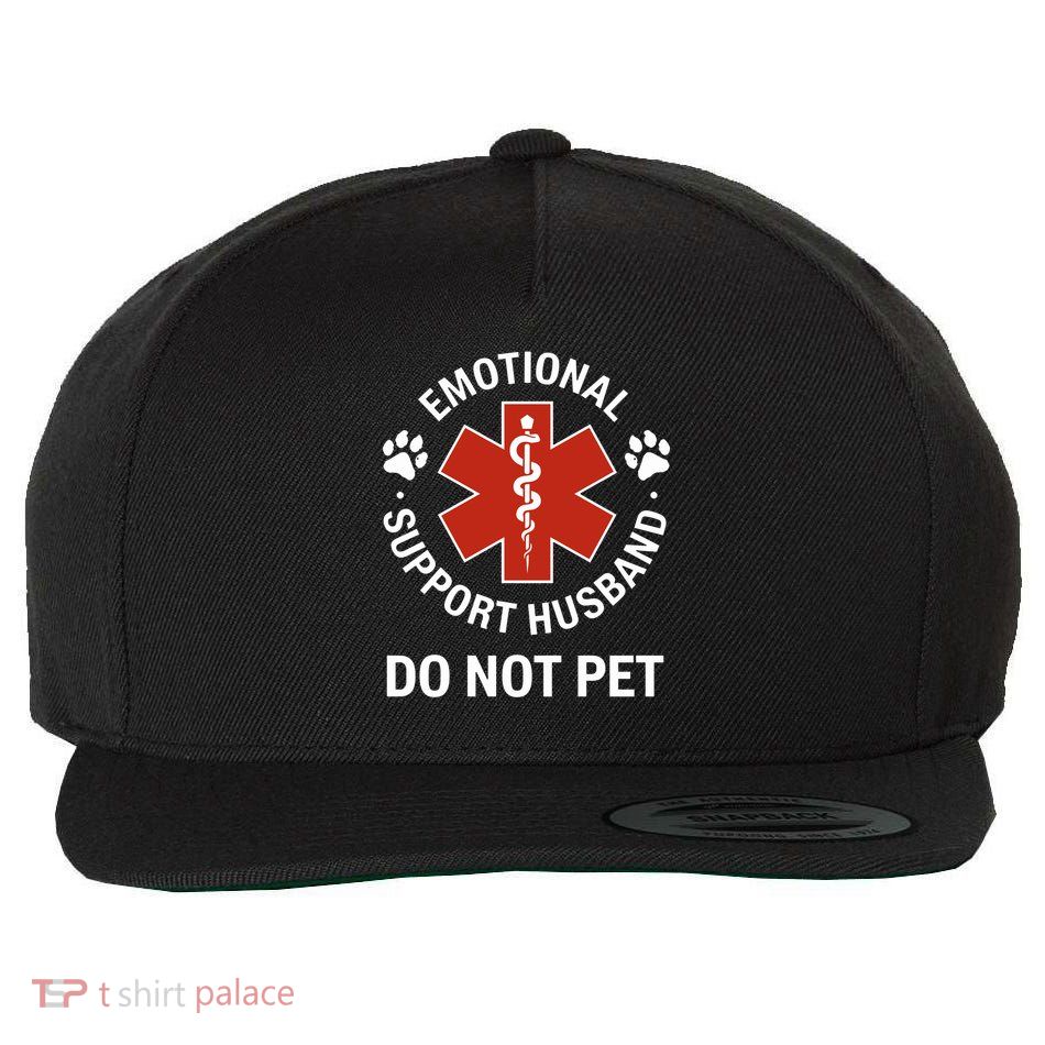 Emotional Support Husband Do Not Pet Wool Snapback Cap