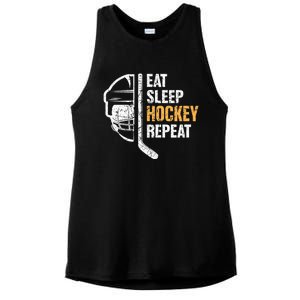 Eat Sleep Hockey Repeat Great Gift For Hockey Players Ladies PosiCharge Tri-Blend Wicking Tank