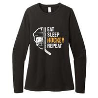 Eat Sleep Hockey Repeat Great Gift For Hockey Players Womens CVC Long Sleeve Shirt