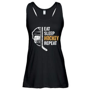 Eat Sleep Hockey Repeat Great Gift For Hockey Players Ladies Essential Flowy Tank