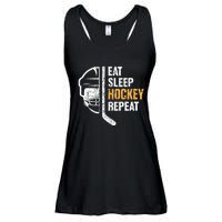 Eat Sleep Hockey Repeat Great Gift For Hockey Players Ladies Essential Flowy Tank