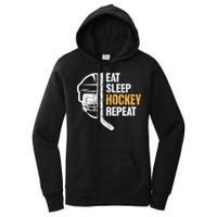 Eat Sleep Hockey Repeat Great Gift For Hockey Players Women's Pullover Hoodie