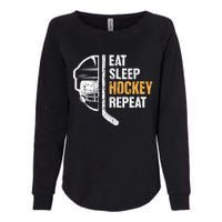 Eat Sleep Hockey Repeat Great Gift For Hockey Players Womens California Wash Sweatshirt