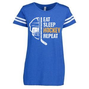 Eat Sleep Hockey Repeat Great Gift For Hockey Players Enza Ladies Jersey Football T-Shirt