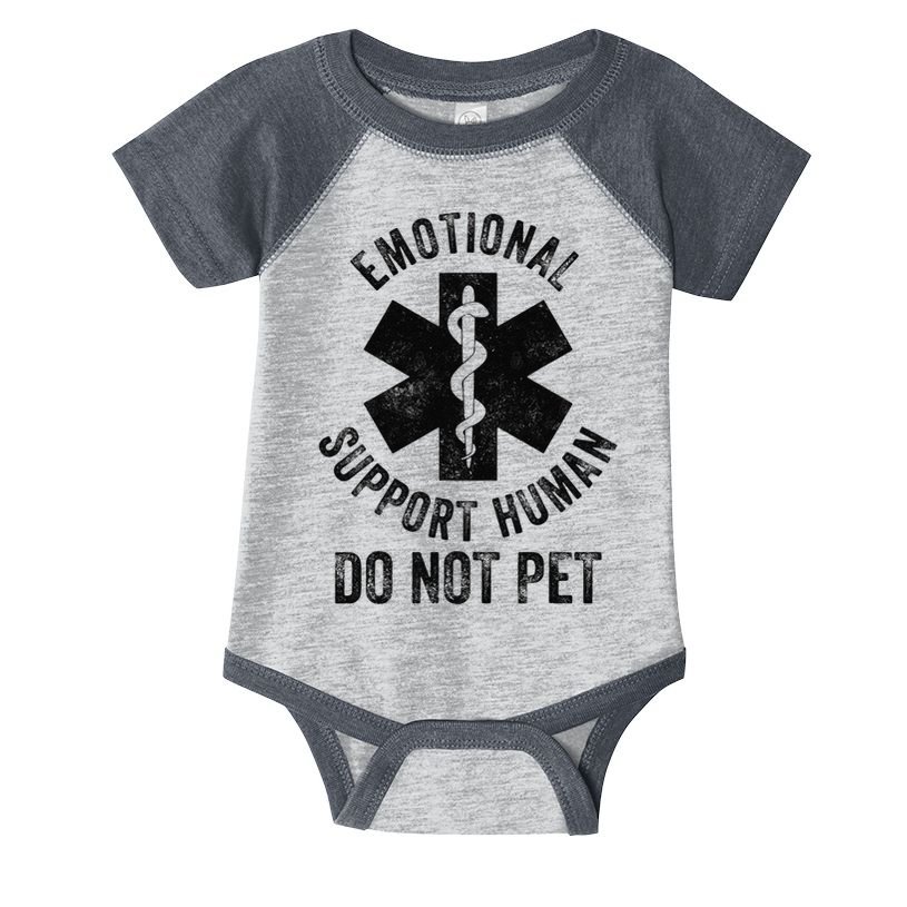 Emotional Support Husband Do Not Pet Infant Baby Jersey Bodysuit