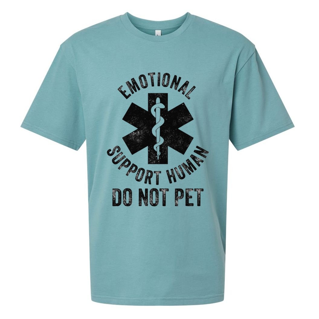 Emotional Support Husband Do Not Pet Sueded Cloud Jersey T-Shirt