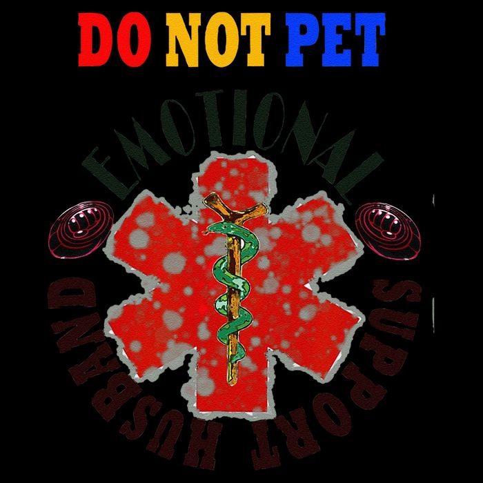 Emotional Support Husband Do Not Pet Zip Tote Bag