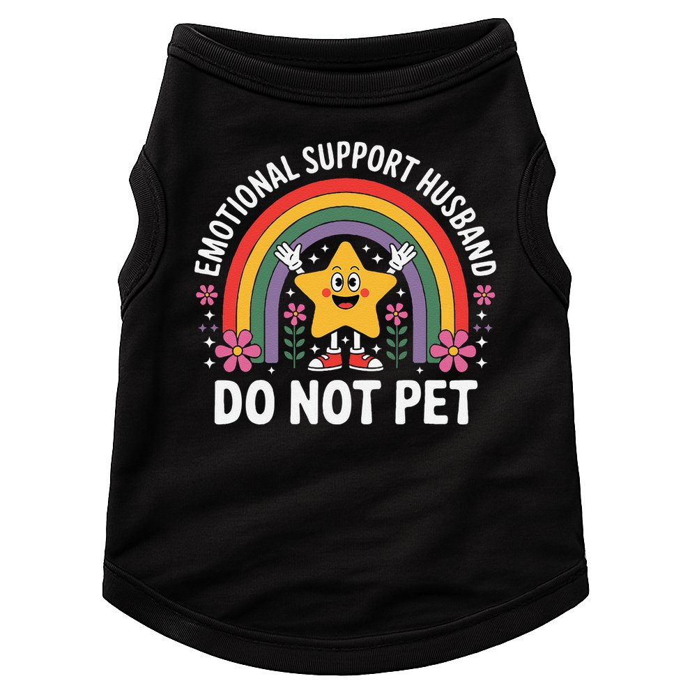 Emotional Support Husband Do Not Pet Doggie Tank