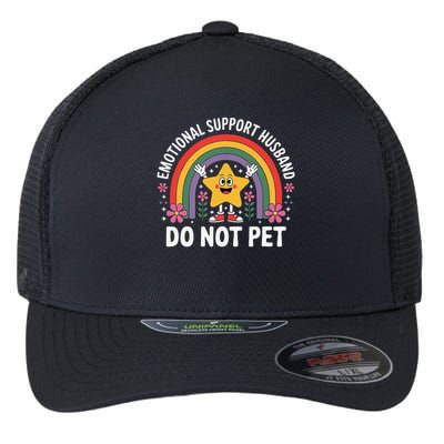 Emotional Support Husband Do Not Pet Flexfit Unipanel Trucker Cap