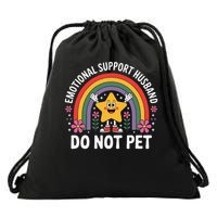 Emotional Support Husband Do Not Pet Drawstring Bag
