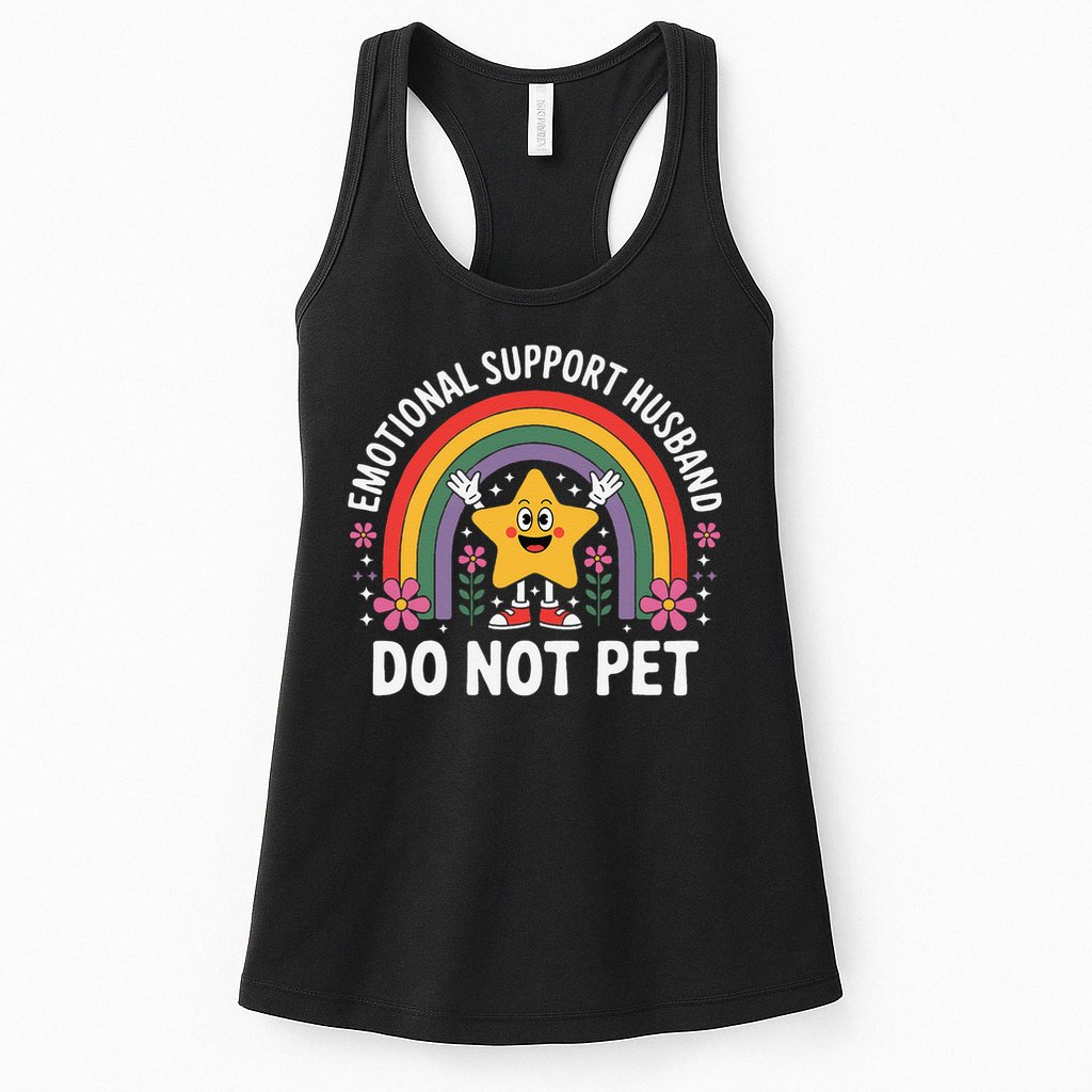 Emotional Support Husband Do Not Pet Womens Tank Top