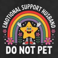 Emotional Support Husband Do Not Pet Golf Towel