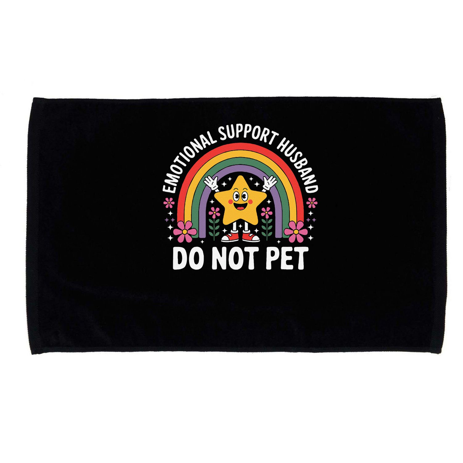 Emotional Support Husband Do Not Pet Microfiber Hand Towel