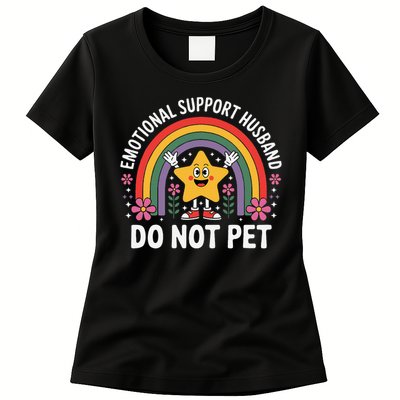 Emotional Support Husband Do Not Pet Womens T-Shirt