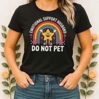 Emotional Support Husband Do Not Pet Womens T-Shirt